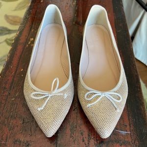 J. Crew gold ballet flats. Size 6.5.